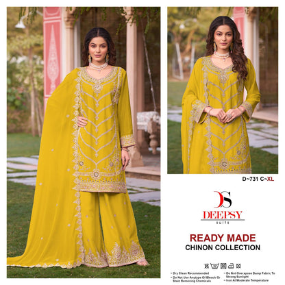 D 731 Deepsy Chinon Pakistani Readymade Suits Supplier Ahmedabad