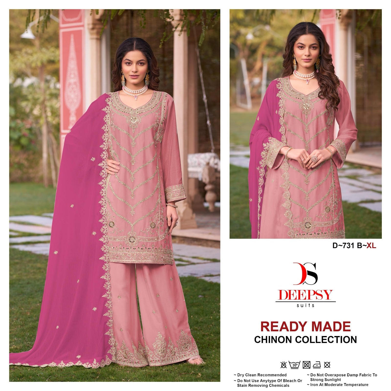 D 731 Deepsy Chinon Pakistani Readymade Suits Supplier Ahmedabad