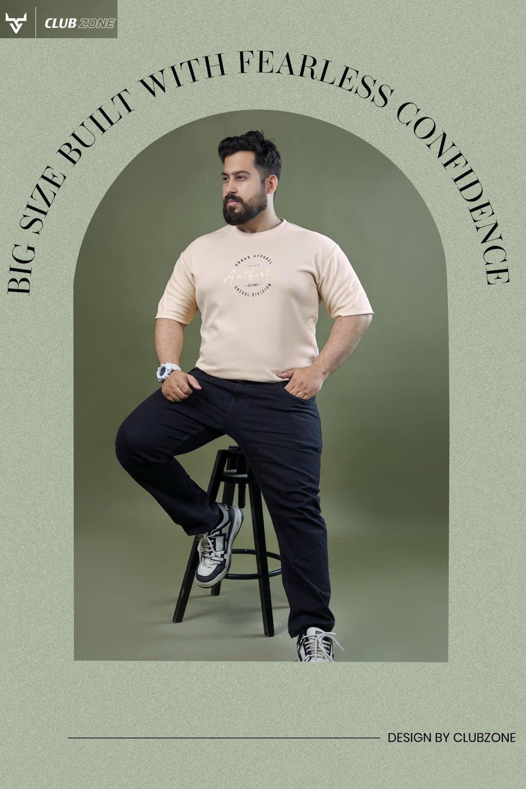 D No 1115 Club Zone Waffle Knit Mens Tshirts Supplier Ahmedabad