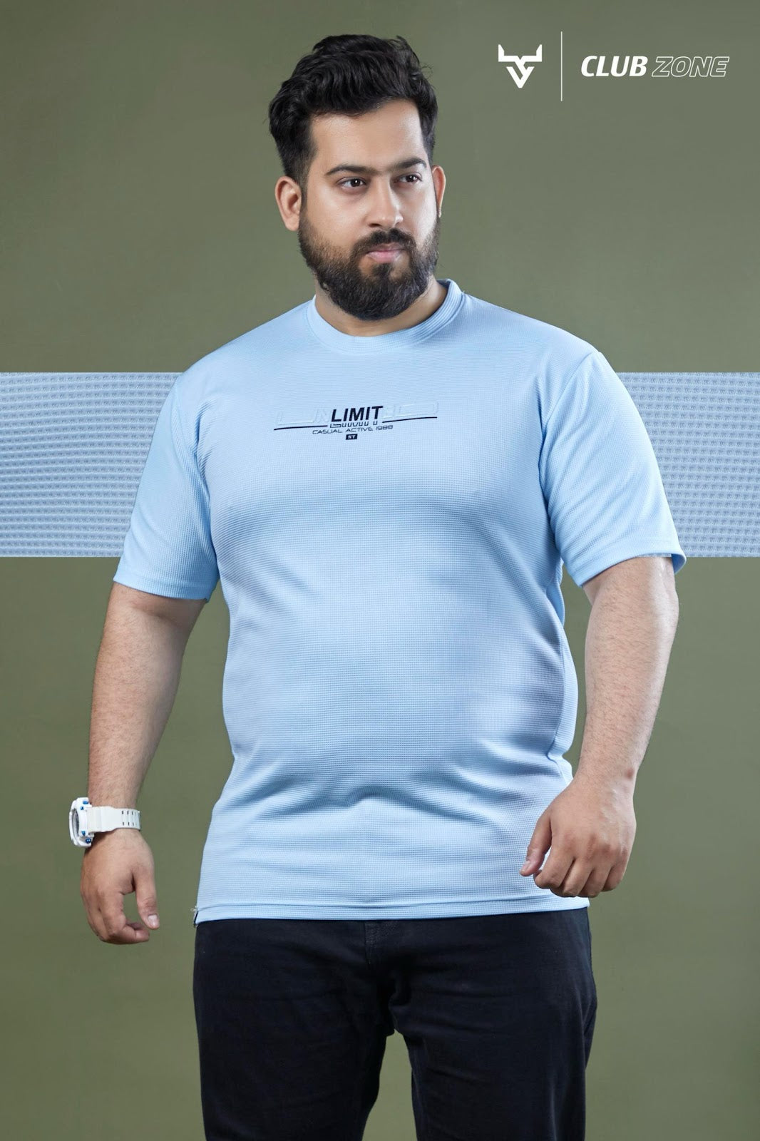 D No 1115 Club Zone Waffle Knit Mens Tshirts Supplier Ahmedabad