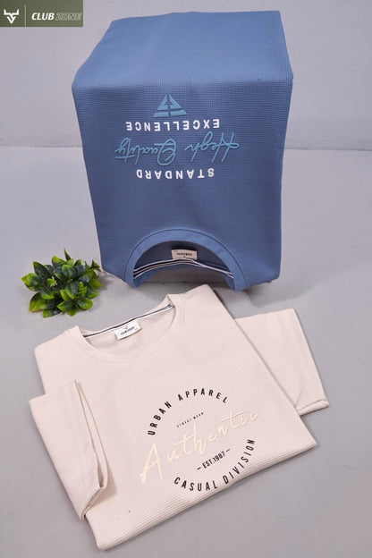 D No 1115 Club Zone Waffle Knit Mens Tshirts Supplier Ahmedabad