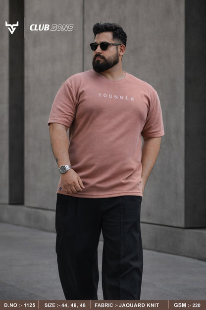 D No 1125 Club Zone Jacquard Knit Mens Tshirts Exporter
