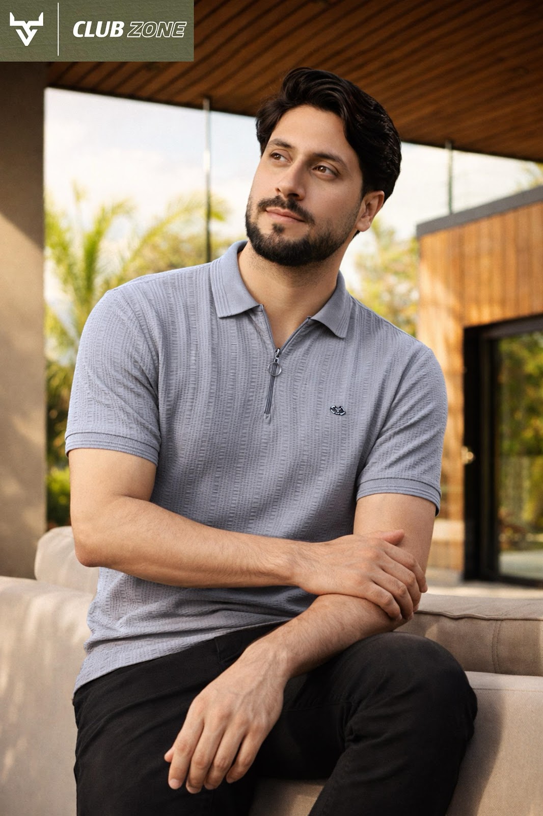 D No 1180 Club Zone Knit Mens Tshirts Exporter Ahmedabad