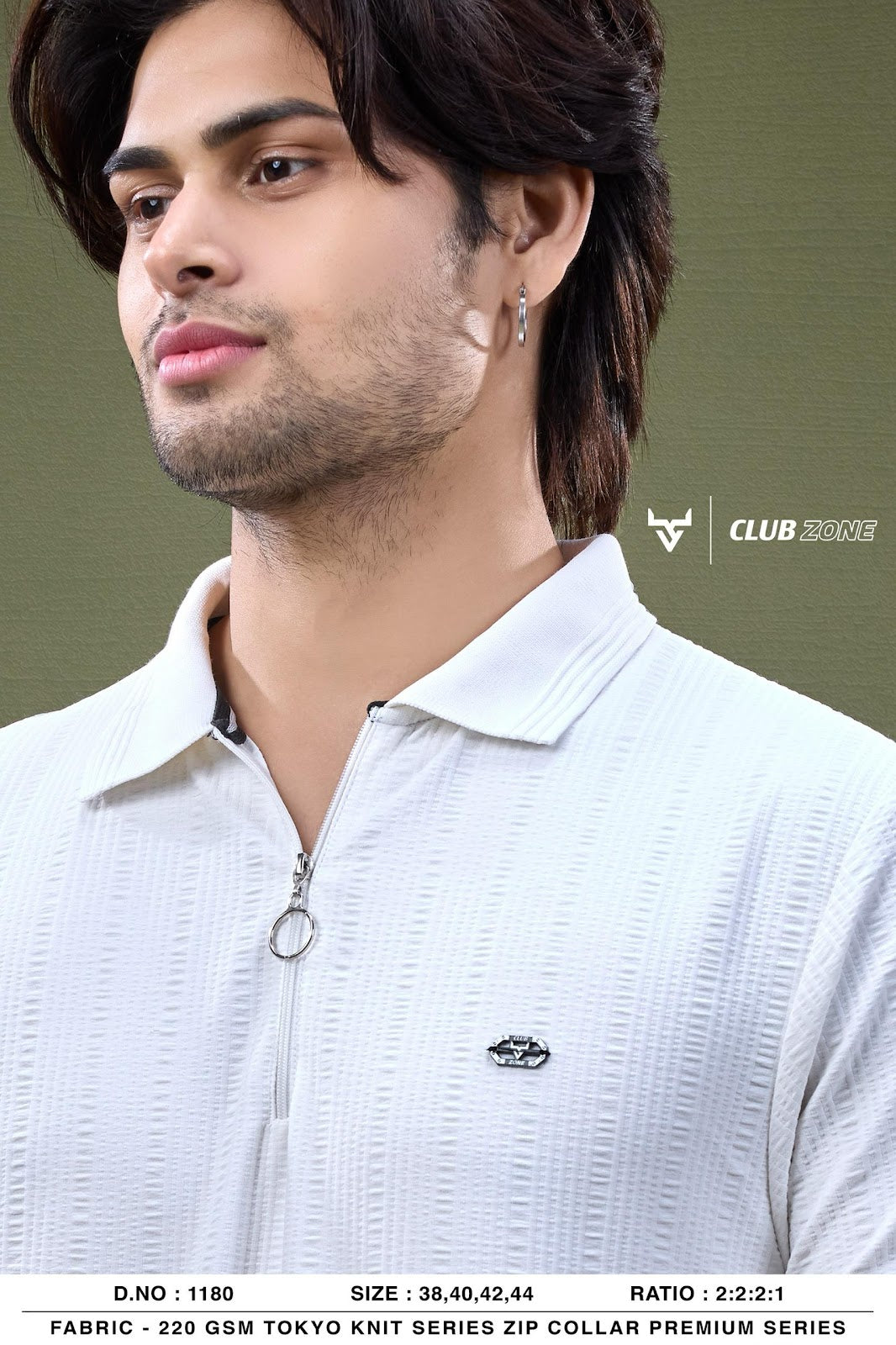 D No 1180 Club Zone Knit Mens Tshirts Exporter Ahmedabad