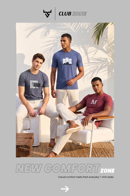 D No 1202 Club Zone Cotton Canvas Mens Tshirts Supplier