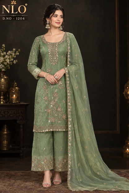 D No 1204 Nlo Gold Crush Readymade Plazzo Style Suits Manufacturer