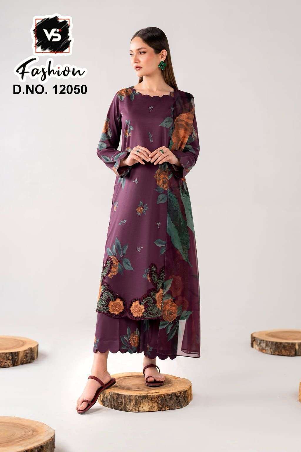 D No 12050 Vs Fashion Fox Georgette Pakistani Readymade Suits Manufacturer India