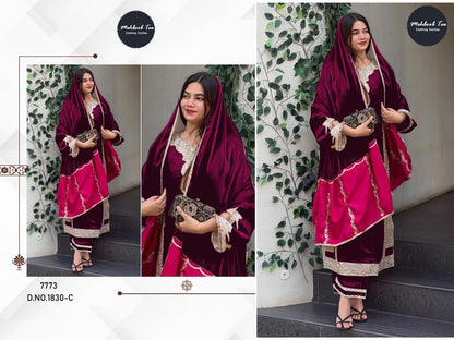 D No 1830 Mehboob Tex Jimmy Choo Pakistani Readymade Suits Exporter India