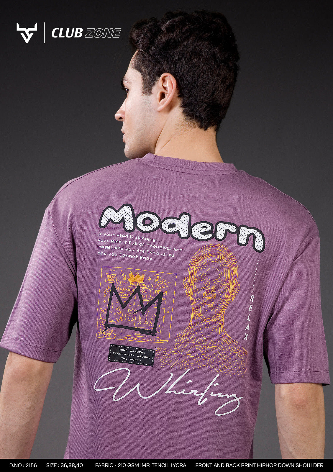 D No 2156 Club Zone Tencil Lycra Mens Tshirts Supplier Ahmedabad