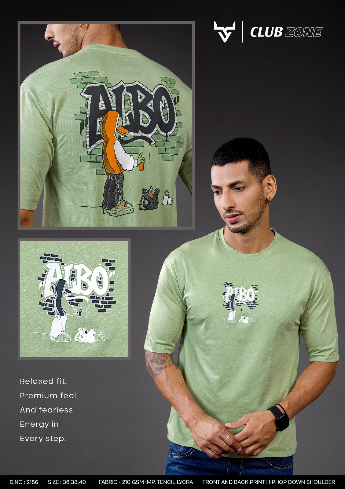 D No 2156 Club Zone Tencil Lycra Mens Tshirts Supplier Ahmedabad