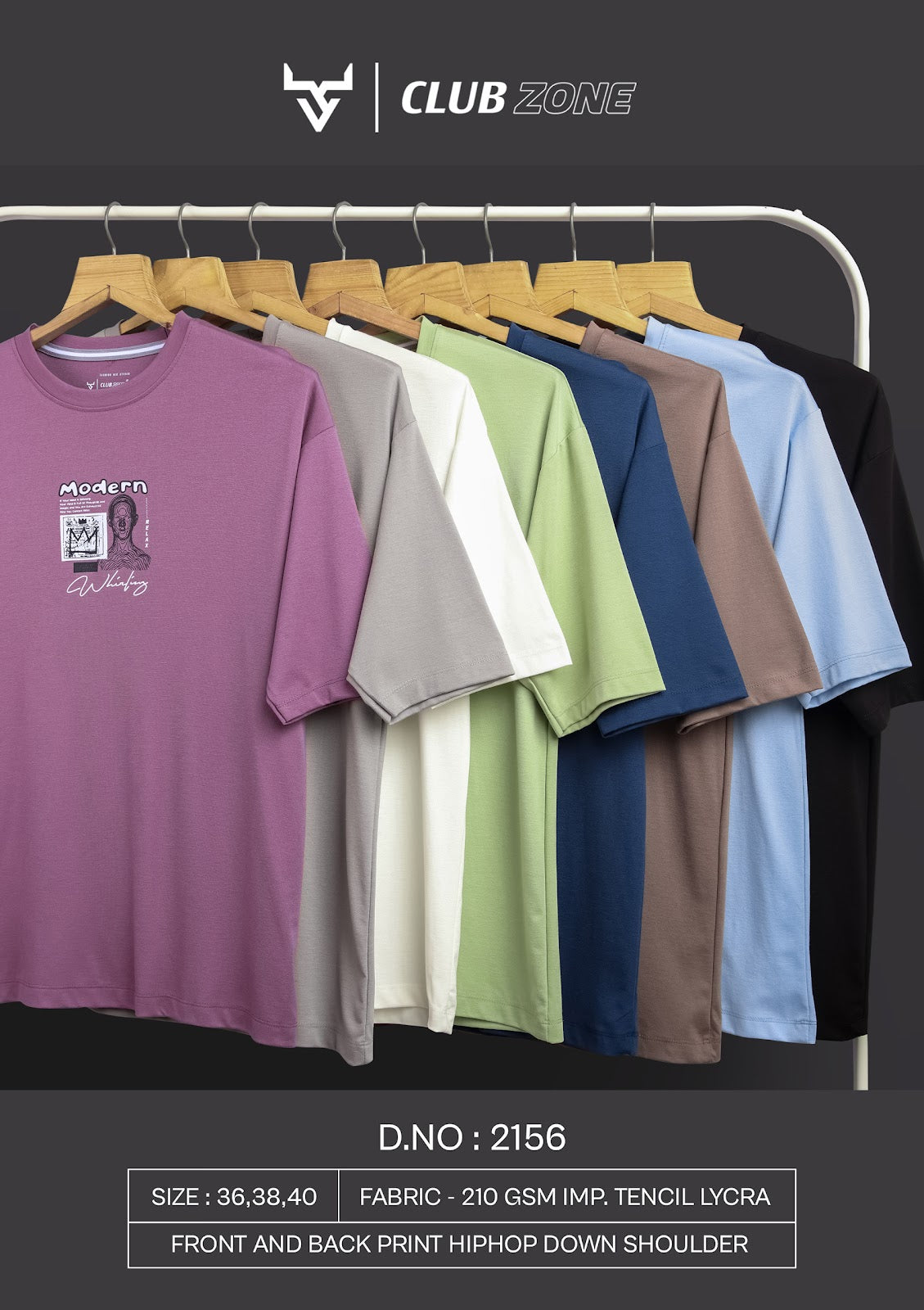 D No 2156 Club Zone Tencil Lycra Mens Tshirts Supplier Ahmedabad