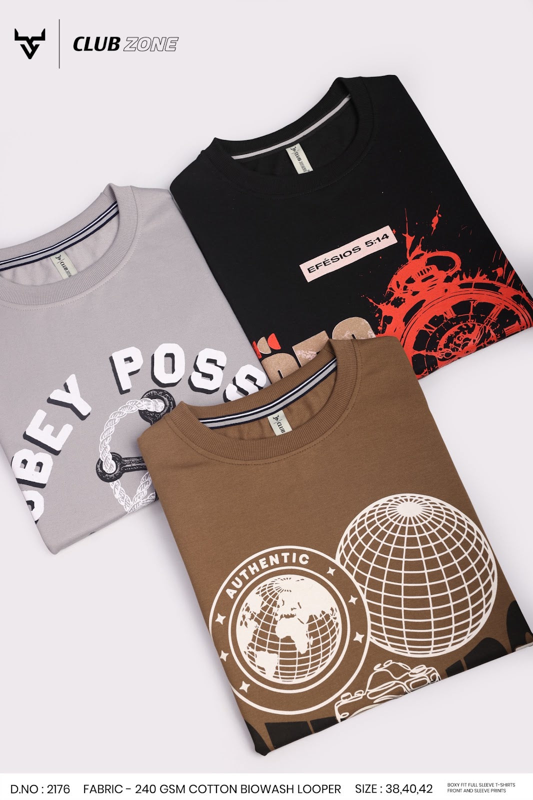 D No 2176 Club Zone Cp Looper Mens Tshirts Supplier Gujarat