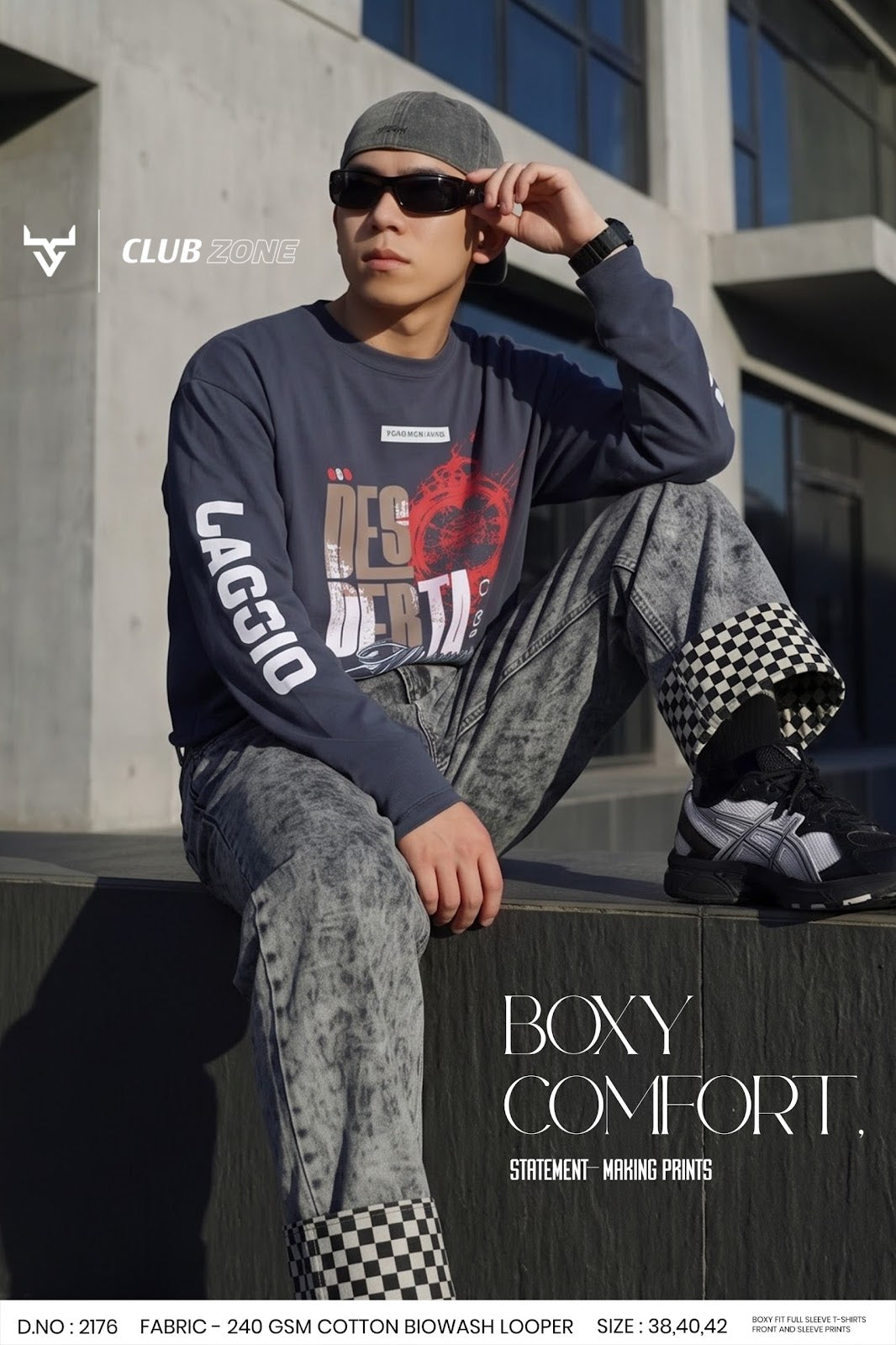 D No 2176 Club Zone Cp Looper Mens Tshirts Supplier Gujarat