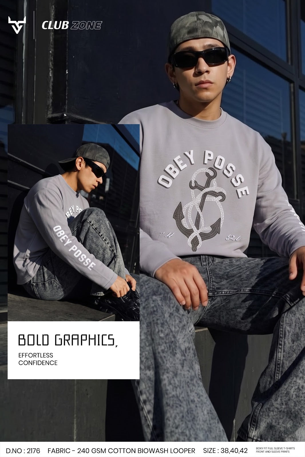 D No 2176 Club Zone Cp Looper Mens Tshirts Supplier Gujarat