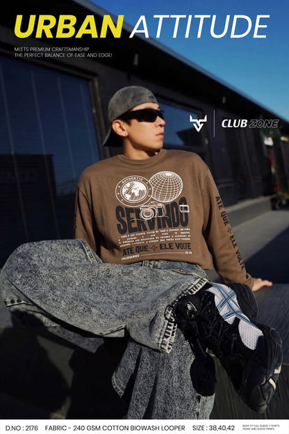 D No 2176 Club Zone Cp Looper Mens Tshirts Supplier Gujarat
