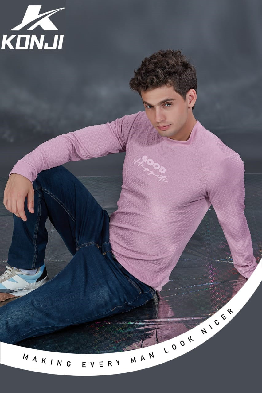 D No 317 Konji Jacquard Mens Tshirts Supplier Gujarat