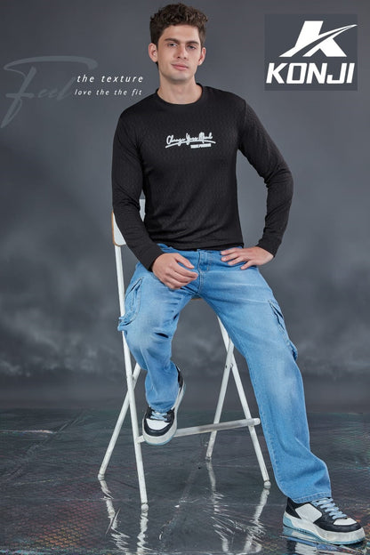 D No 317 Konji Jacquard Mens Tshirts Supplier Gujarat