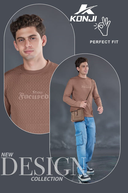 D No 317 Konji Jacquard Mens Tshirts Supplier Gujarat