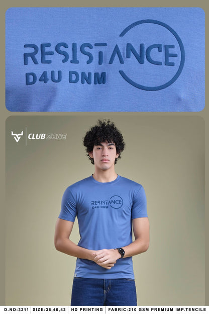 D No 3211 Club Zone Tencil Lycra Mens Tshirts Manufacturer