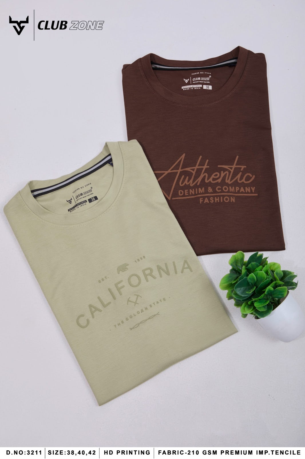 D No 3211 Club Zone Tencil Lycra Mens Tshirts Manufacturer