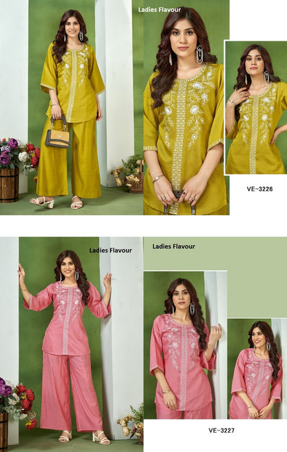 D No 3226 - 3227 Ladies Flavour Vatican Co Ord Set Manufacturer Ahmedabad