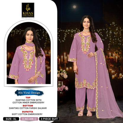 D No 406 Khas Cotton Pakistani Readymade Suits Manufacturer Ahmedabad