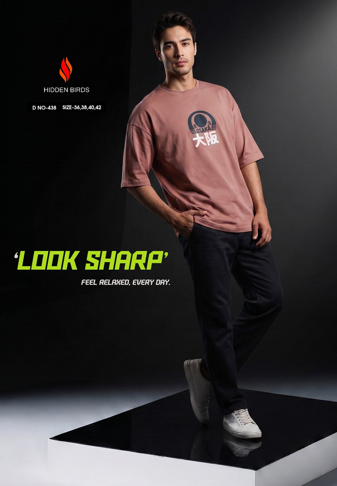 D No 438 Puff Print Hidden Birds Imported Mens Tshirts Supplier