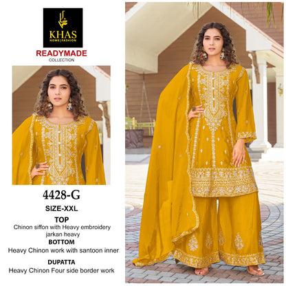 D No 4428 Khas Chinon Chiffon Pakistani Readymade Suits Supplier Ahmedabad
