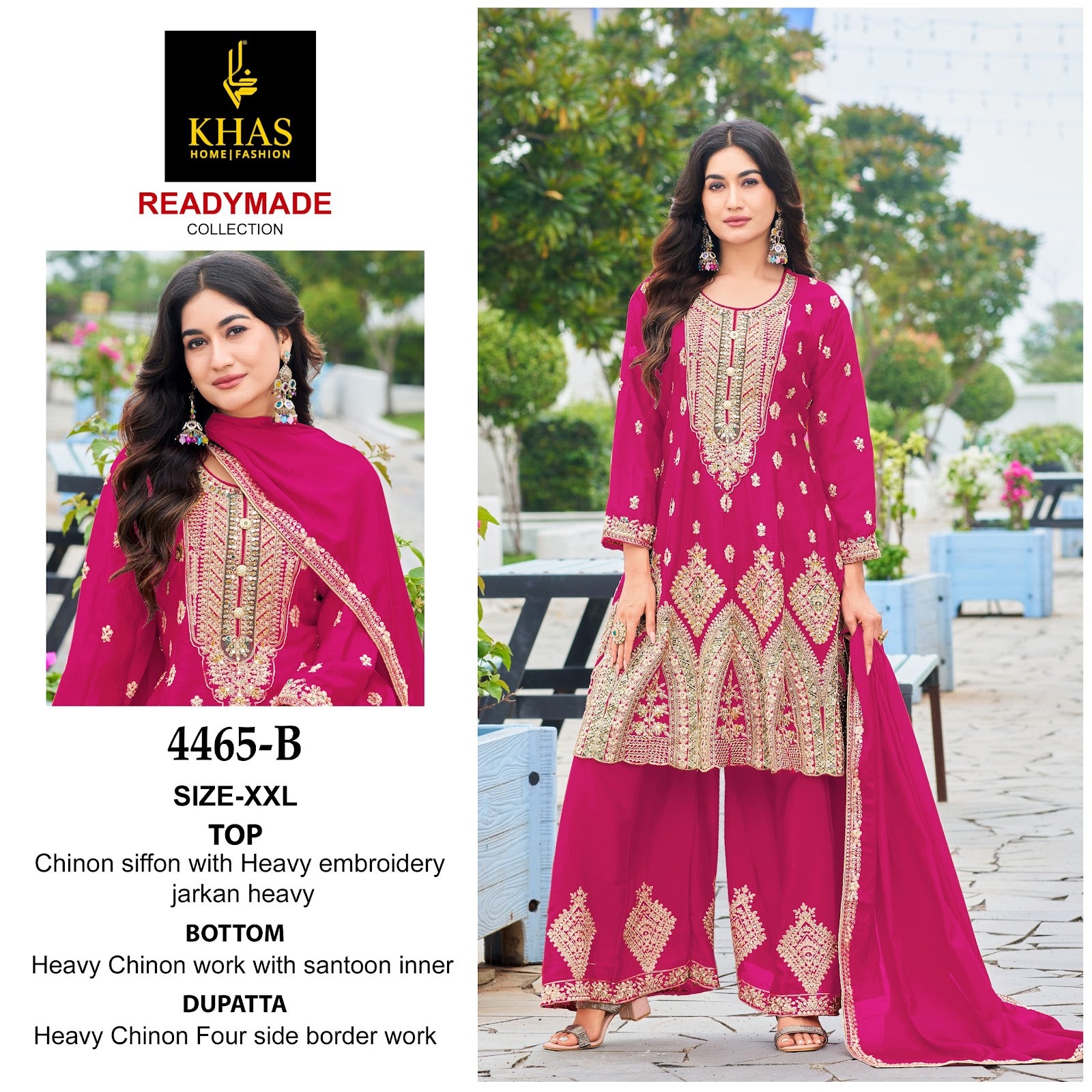 D No 4465 Khas Pakistani Readymade Suits Exporter India