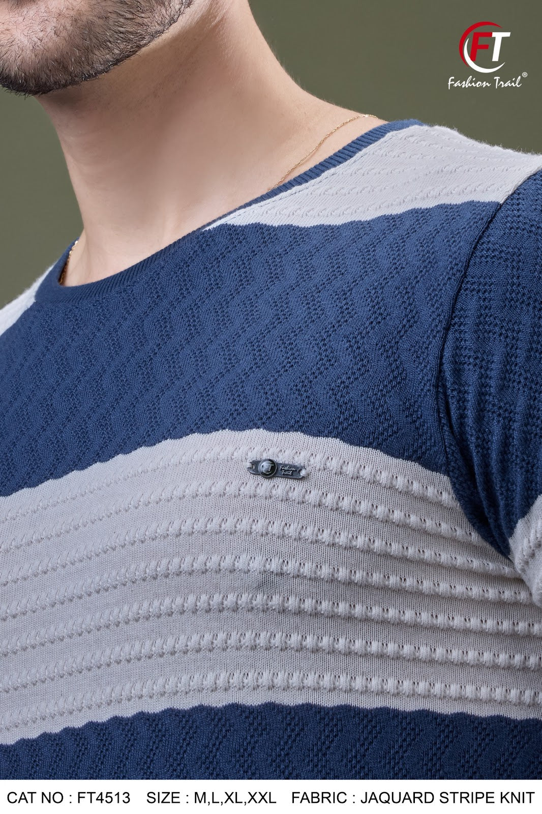 D No 4513 Fashion Trail Jacquard Mens Tshirts Manufacturer Gujarat