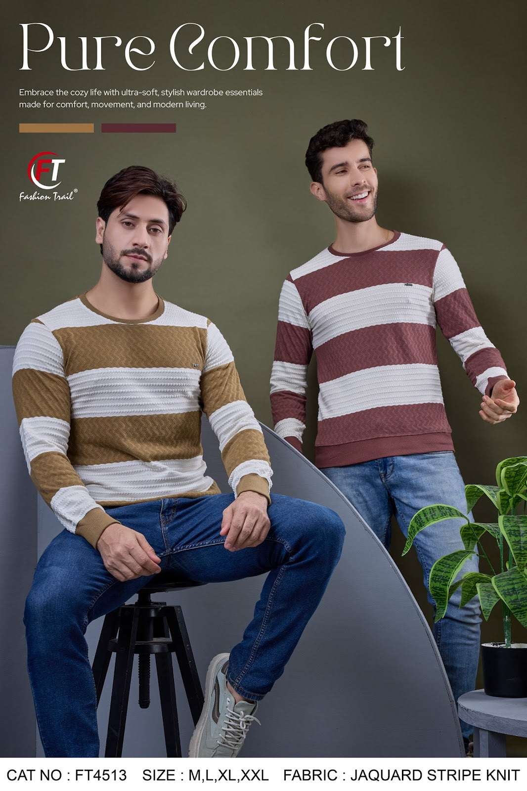 D No 4513 Fashion Trail Jacquard Mens Tshirts Manufacturer Gujarat