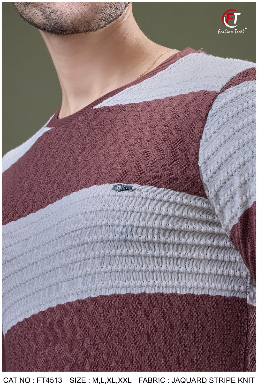 D No 4513 Fashion Trail Jacquard Mens Tshirts Manufacturer Gujarat