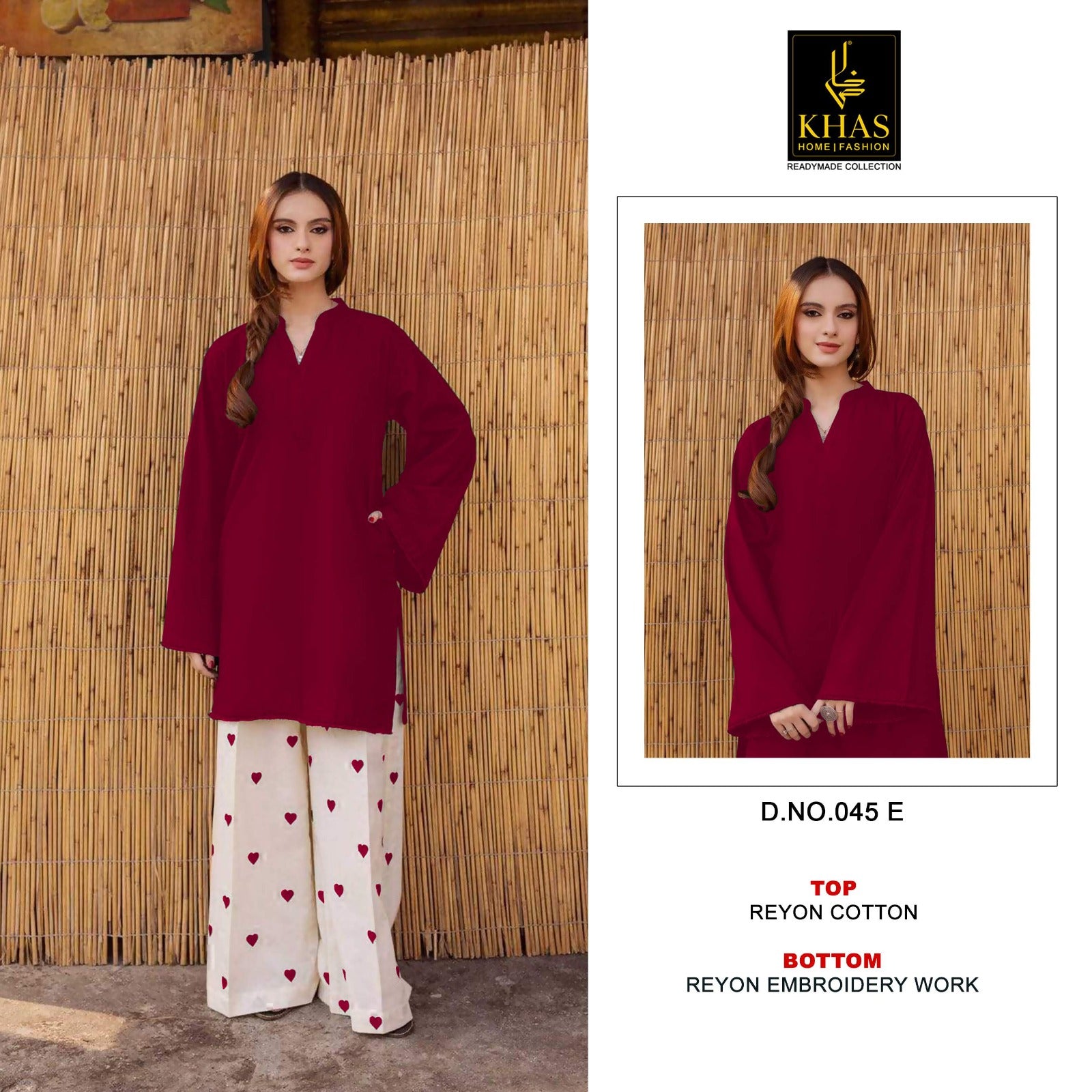 D No 45 Pakistani Khas Rayon Co Ord Set Supplier