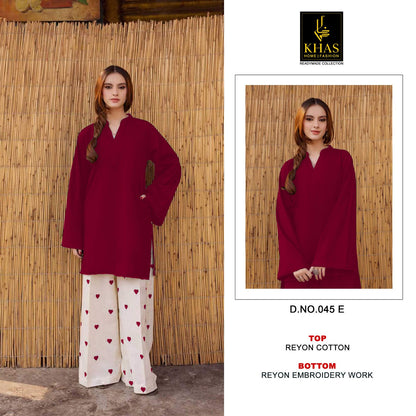 D No 45 Pakistani Khas Rayon Co Ord Set Supplier