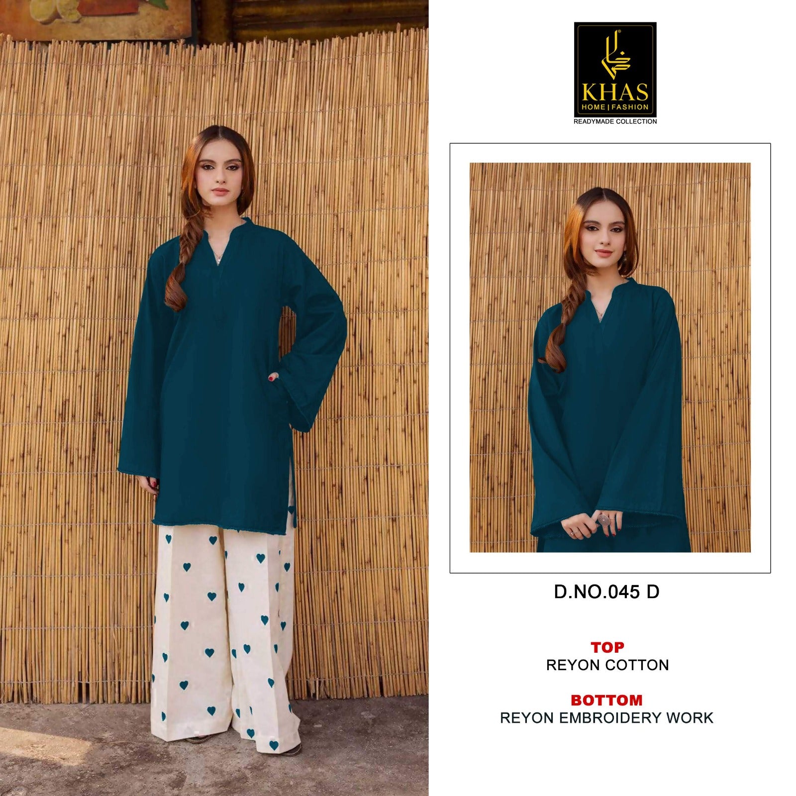 D No 45 Pakistani Khas Rayon Co Ord Set Supplier