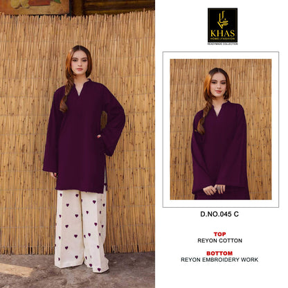 D No 45 Pakistani Khas Rayon Co Ord Set Supplier