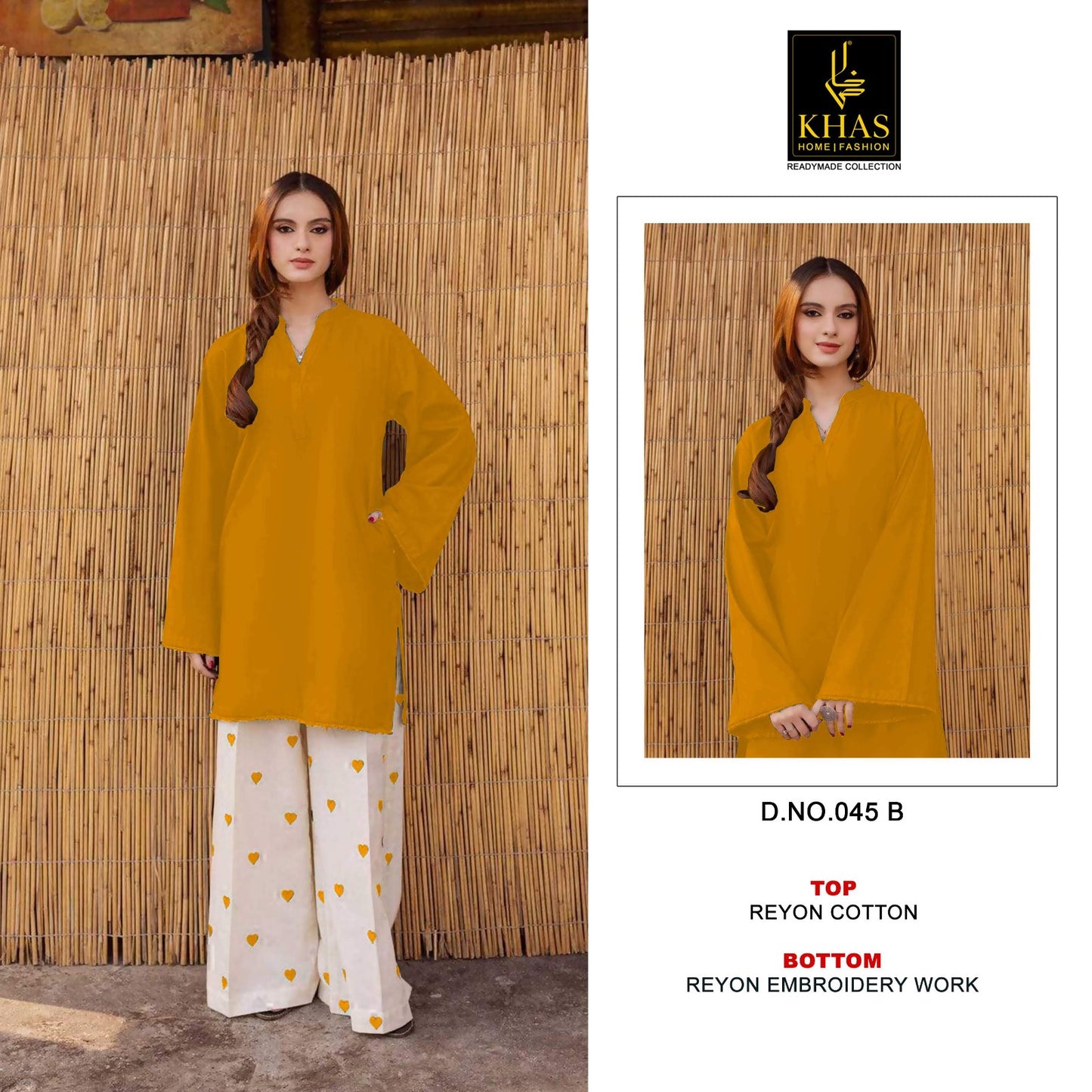 D No 45 Pakistani Khas Rayon Co Ord Set Supplier