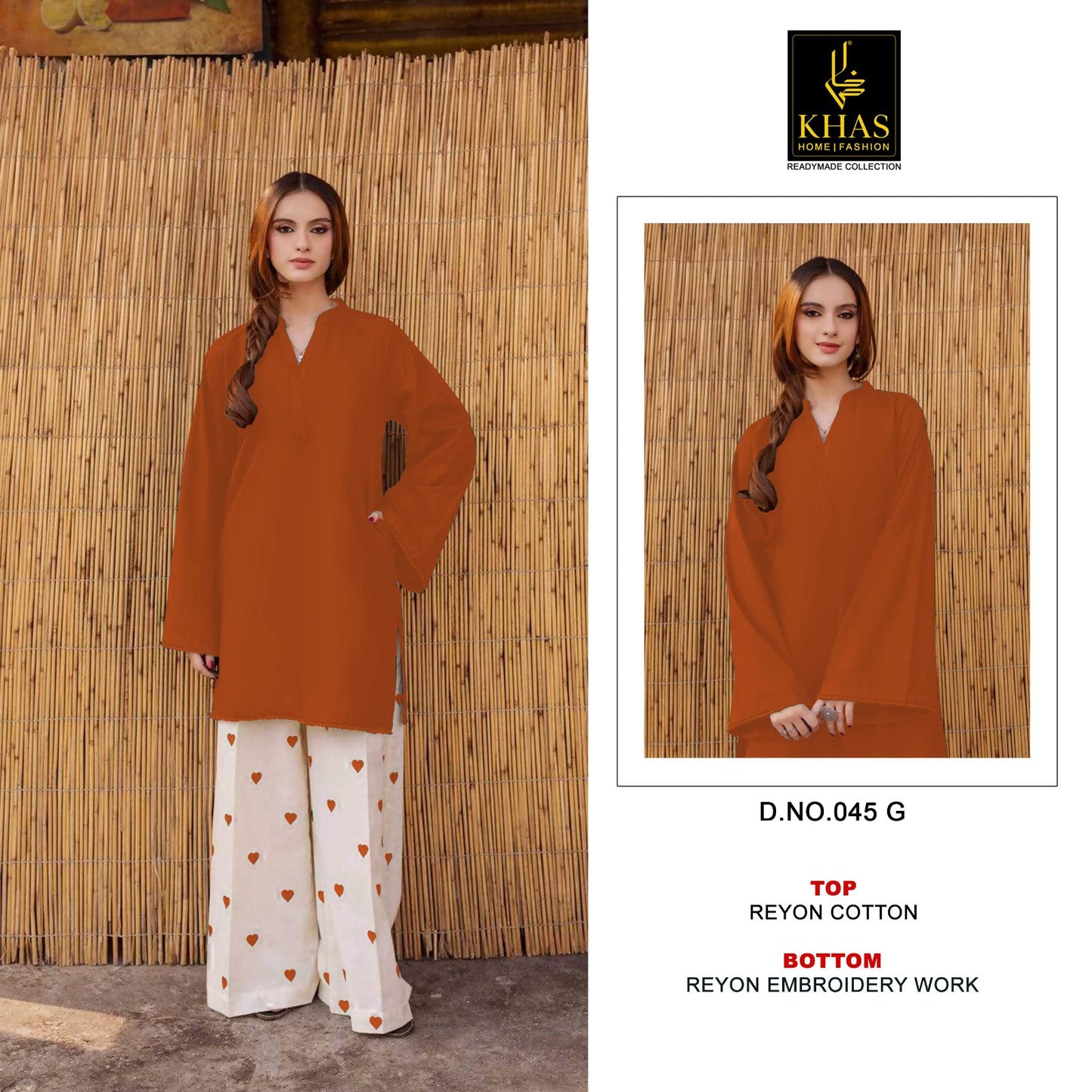 D No 45 Pakistani Khas Rayon Co Ord Set Supplier