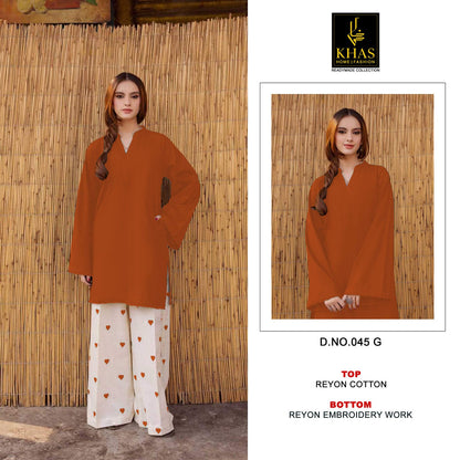 D No 45 Pakistani Khas Rayon Co Ord Set Supplier