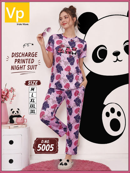 D No 5005 2706 Vp Hosiery Cotton Pyjama Night Suits Wholesaler
