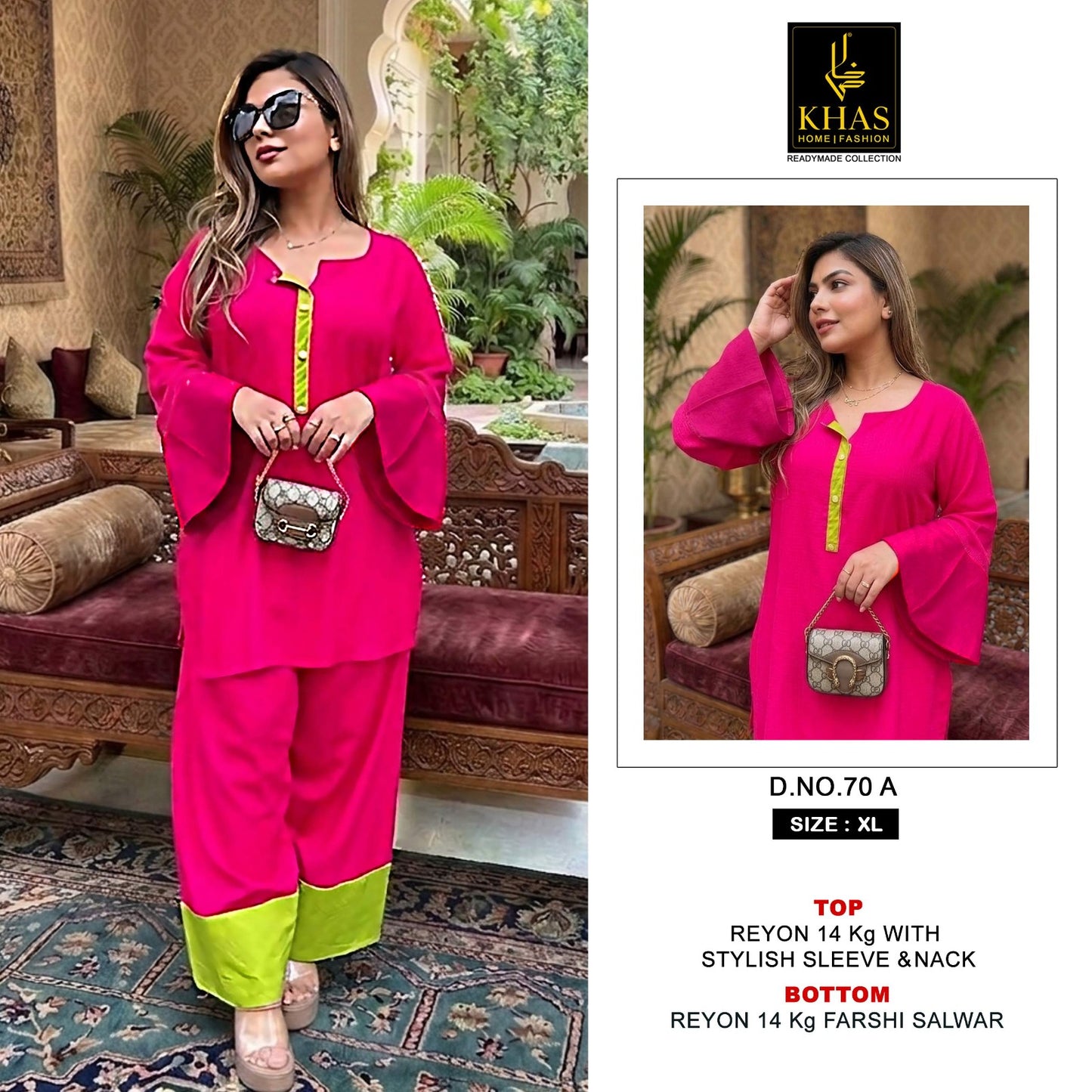 D No 70 Khas Reyon Co Ord Set Manufacturer Ahmedabad
