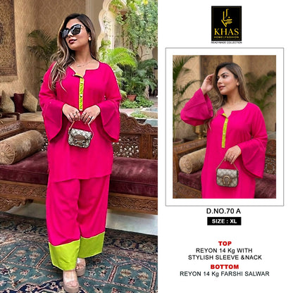 D No 70 Khas Reyon Co Ord Set Manufacturer Ahmedabad