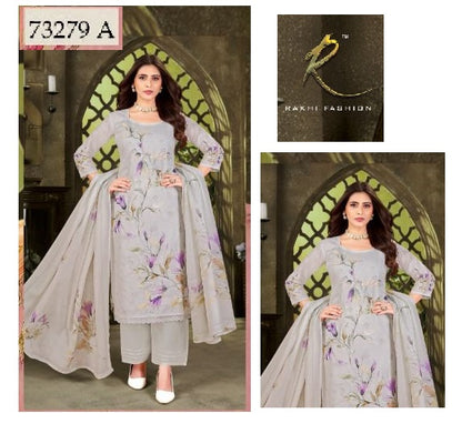 D No 73279 Rakhi Fashion Cotton Pant Style Suits Supplier
