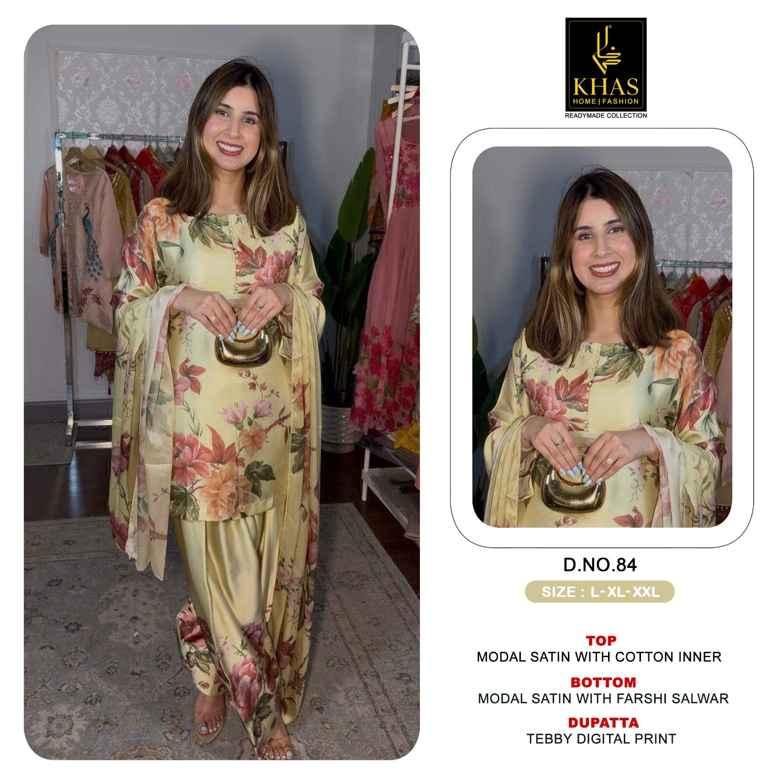 D No 80 To 87 Khas Satin Pakistani Readymade Suits Supplier