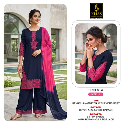 D No 88 Khas Reyon Pakistani Readymade Suits Manufacturer India