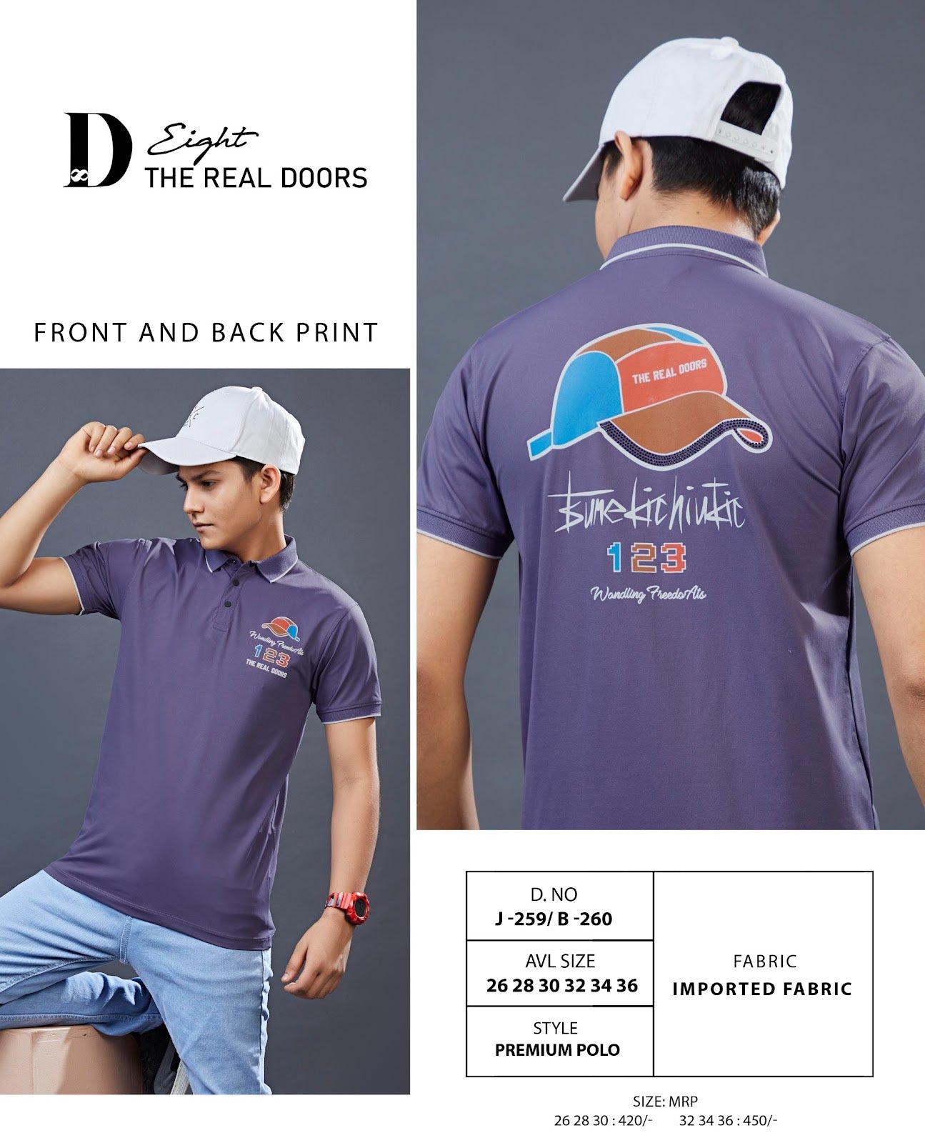 D No J-259 B-260 D-8 Imported Boys Tshirt Exporter