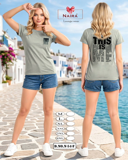 D No N 54 Kavyansika Hosiery Cotton Women Tshirt Exporter