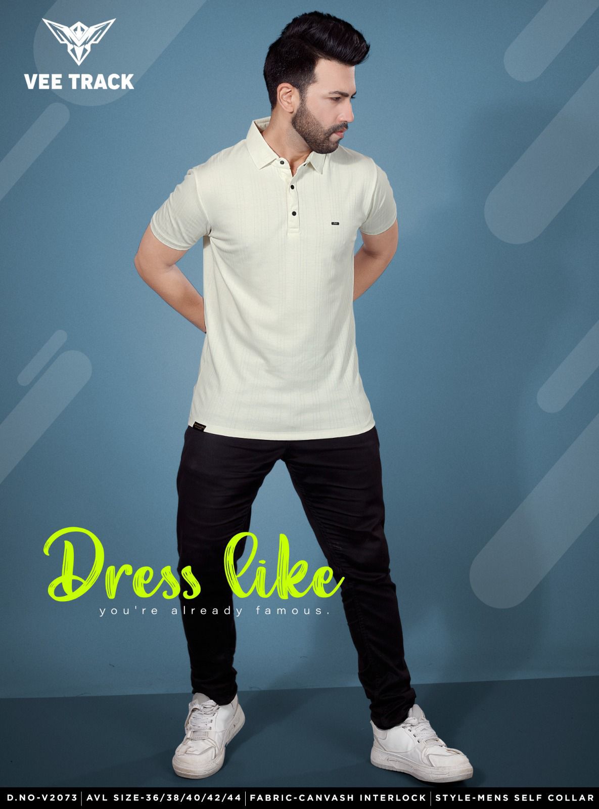 D No V2073 Vee Track Canvas Mens Tshirts Supplier