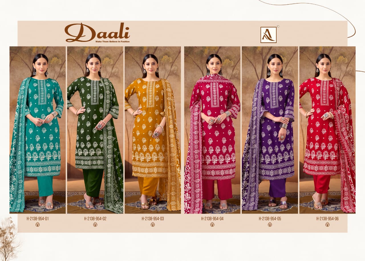 Daali Alok Viscose Karachi Pashmina Salwar Suits Exporter Ahmedabad