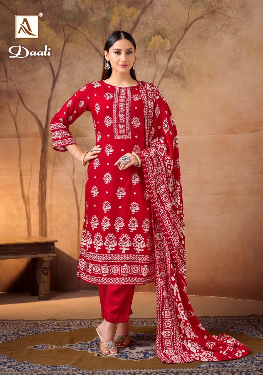 Daali Alok Viscose Karachi Pashmina Salwar Suits Exporter Ahmedabad